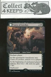 Magic The Gathering Curse of Leeches Extended Art 345 Innistrad Midnight Hunt (casi como nuevo) - Imagen 1 de 2