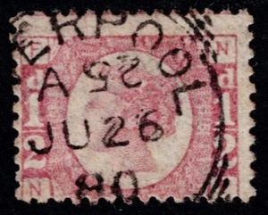 1870 1/2d Rose-Red SG 48 Plate 15 NF VFU Liverpool Squared Circle 26 June 1880 - Picture 1 of 1
