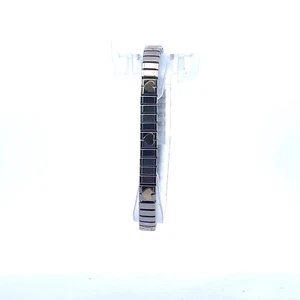 Pulsera De Encanto Italiana De Corazón De Acero Inoxidable Y Oro De 14k - Imagen 1 de 6