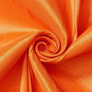 Tela de coser de tafetán elástico naranja 1,7 yardas 58" crujiente brillante ropa disfraces - Imagen 1 de 2