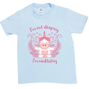 1Tee Maglietta Unicorno Meditazione Bambini Ragazzi - Foto 1 di 30