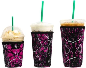 Baxendale Iced Coffee Sleeves for Cold Drink Cups - 3 Pack Reusable Neoprene - Picture 1 of 7