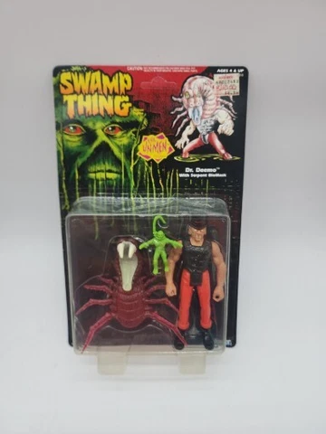 Vintage 1990 Kenner Swamp Thing Dr. Deemo W Serpent Biomask Unpunched Figure Cover