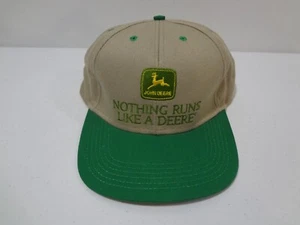 Vintage John Deere "Nothing Runs Like A Deere" Snapback Hat Earth Tones NEW NWOT - Picture 1 of 4