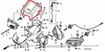 NEW OEM HONDA TRX500 FOREMAN 500 FRONT HEAD LIGHT LAMP COVER HOUSING WHITE Foto 1 de 2
