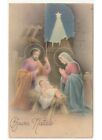 1952 Merry Christmas Card Nativity Scene Jesus Holy Family Greeting Religious