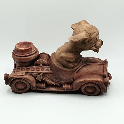 Vintage Dreamland Creations Caminhão de Bombeiros de Borracha Brinquedo Estridente 1956 Raro - Imagem 1 de 4