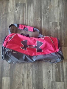 Under Armour Storm 1 Heatgear 20" Travel Tote Gym Duffle Bag Hot Pink Gray - Picture 1 of 15