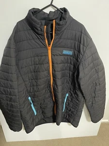 Sandvik Waterproof Puffer Parka Jacket Size XL Black Orange Blue Thermore - Picture 1 of 8
