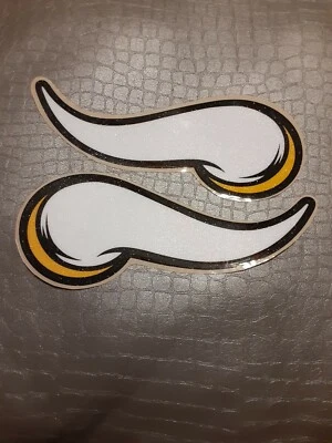 Calcomanías de casco de fútbol americano Minnesota Vikings tamaño completo (brillo) cuernos Foto 1 de 4