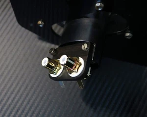 SME 3009 3012 Tonearm Upgrade Kit RCA Connector Cinch Gold Plated Ebony Wood - Bild 1 von 3