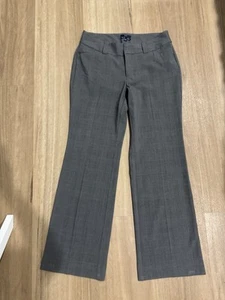 GAP Grey Plaid Gap stretch flared leg trousers #flaredleg #greytrousers Size 8: - Picture 1 of 11