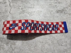NWOT Vintage Nike Sportswear Checkered Belt One Size 44" Red/White/Blue 80s/90s? - Picture 1 of 8