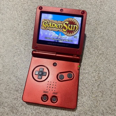 Nintendo Game Boy Advance GBA SP Flame Red System AGS 101 Brighter NEW - Image 1 of 2