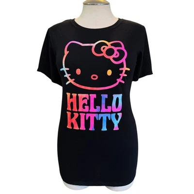 Camiseta Torrid 3 (3X) Rainbow Hello Kitty Cat Calce Clásico Anime Crew Gráfico Nueva Foto 1 de 2
