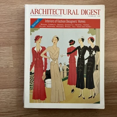 Vintage Architectural Digest Oct. 1994 Special Interiors Fashion Designers Homes - Image 1 of 4