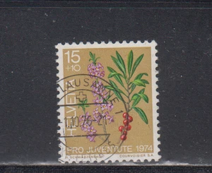 SWITZERLAND : 1974 - USED - SCOTT # B426 SEMI-POSTAL FLOWERS - Picture 1 of 1