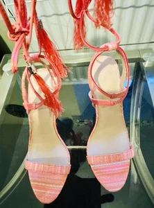 New V by Very Summer Strappy  Style Sandals Coral UK 6 - Picture 1 of 6