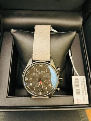 NEW IN BOX Alpina Watch StarTime Pilot S hadow Chronograph AL-372BB4FBS26 - Image 1 of 2
