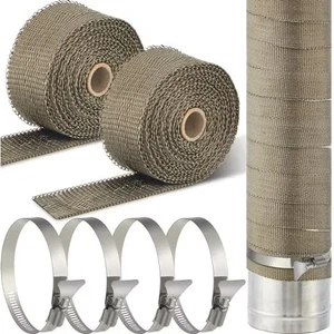 2 Rolls Fireproof Pipe Wrap Basalt Fiber Anti Scalding Chimney FREESHIP - Picture 1 of 1