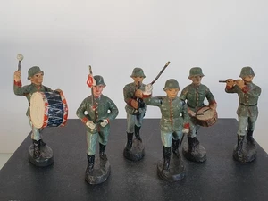 6 Elastolin Lineol Soldaten Musiker Reichswehr Militär II. WK Masse 7 cm - Bild 1 von 7