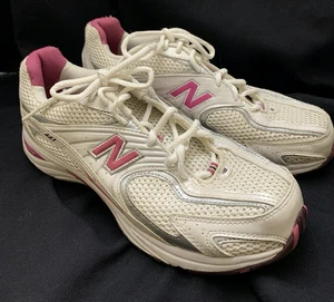 New Balance 411 Womens Tennis Running Shoes Size 9 White Magenta Sports - Picture 1 of 9