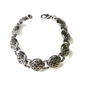 Vintage BRIGHTON 'Gwenevere' Celtic Knot Heart Bracelet Silver - Picture 1 of 6