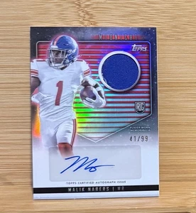 Malik Nabers 2024 Midnight Twilight Giants Rookie Autograph Jersey /99 Auto - Picture 1 of 2