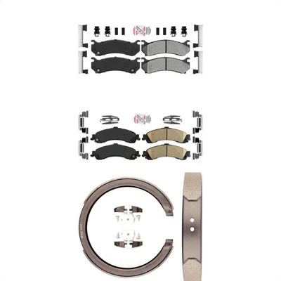 Front Brake Pads Rear Parking Shoes Kit for Cadillac Escalade EXT ESV 2002-2006  - Image 1 of 4