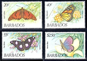 BARBADOS - 1983 FARFALLA / FARFALLE - 4V - NUOVO DI ZECCA - Foto 1 di 4