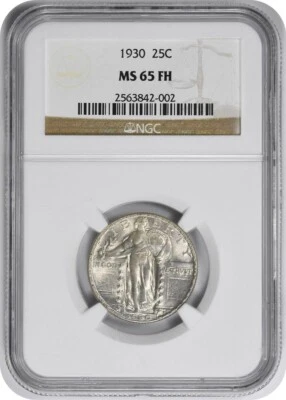 1930 Standing Liberty Silver Quarter MS65FH NGC - Image 1 of 4