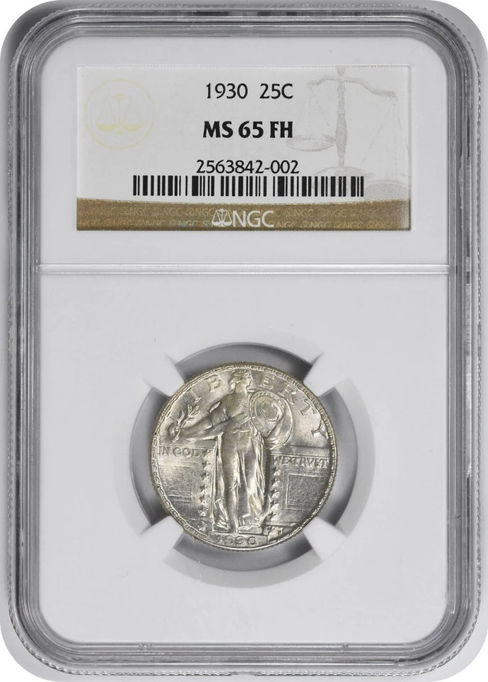 1930 Standing Liberty Silver Quarter MS65FH NGC - Image 1 of 4