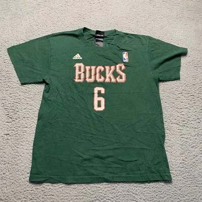 Camisa Adidas Andrew Bogut Logo Verde NBA Milwaukee Bucks Niños L Foto 1 de 4