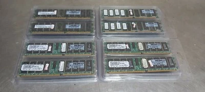 Lot of 8 1GB Smart DDR1 PC2100R  CL2.5 ECC Reg  SM5722845D8E8CHSDH HP 261585-041 - Image 1 of 4