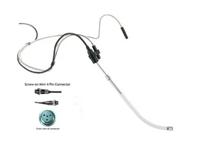 Luz Auriculares Micrófono Ajustable Pluma Izquierda/Derecha para Peavey Mipro Inalámbrico - Imagen 1 de 4