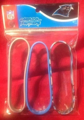 NFL CAROLINA PANTHERS 芭蕾手腕带手链 3 件装全新 — 第 1/2 张图片