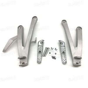 New Silver Bicycle Rear Passenger Foot Pegs Bracket Fit Honda CBR600RR 2007-2023 - Foto 1 di 6