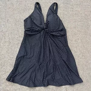 Traje de baño para mujer Miraclesuit vestido negro a lunares talla 22W - Imagen 1 de 3