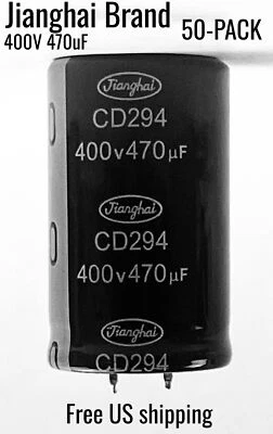 Condensador electrolítico Jianghai 400V 470uF CD294 paquete de 50 Foto 1 de 4