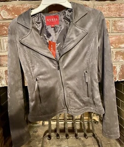Guess Tess Suede Jacket Plum Kitten Color In Small, New With Tags. - Picture 1 of 3