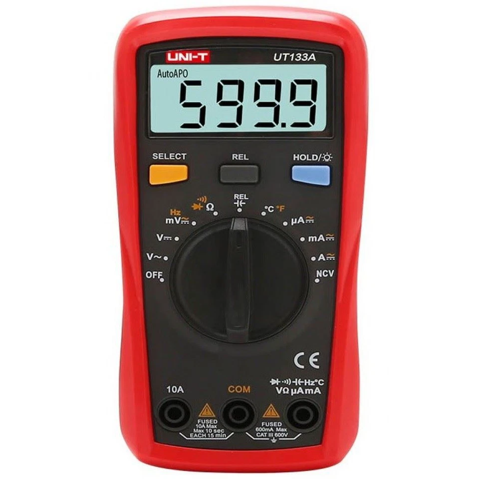 Einheit UT133A Digital Multimeter Strom Messgerät AC/Dc 10A 600V Ω Hz - Bild 1 von 1
