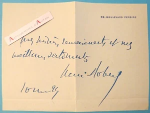 ● HENRI ROBERT 1924 avocat académicien 98 boulevard Pereire fils du Duc de Morny - Picture 1 of 1