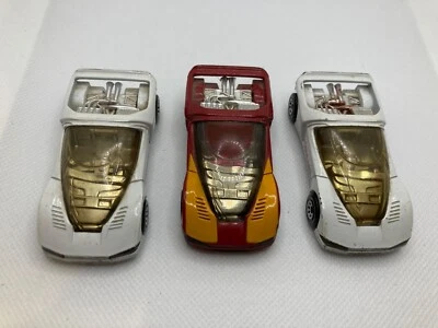 3x Matchbox #49 MI 169 Peugeot Quasar 1986 2x Blanco 1x Ciruela con Techo Púrpura Foto 1 de 4