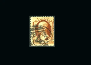 US Stamp Used, Fine S#217- April 27 with 4 in circle combined duplex cancel - Picture 1 of 1