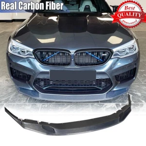 Alerón labial de parachoques delantero de carbono real apto para BMW Serie 5 F90 M5 Sedán 2018-2020 - Imagen 1 de 12