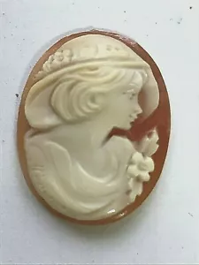 CAMÉE vintage pour parure BROCHE Miniatur PENDENTIF cameo NACRE or FILIGRANE 12 - Imagen 1 de 3