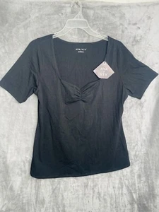 🆕 Ava & Viv Women's Black  T-shirt Short Sleeve V-Neck T-Shirt Size XXL - Picture 1 of 5