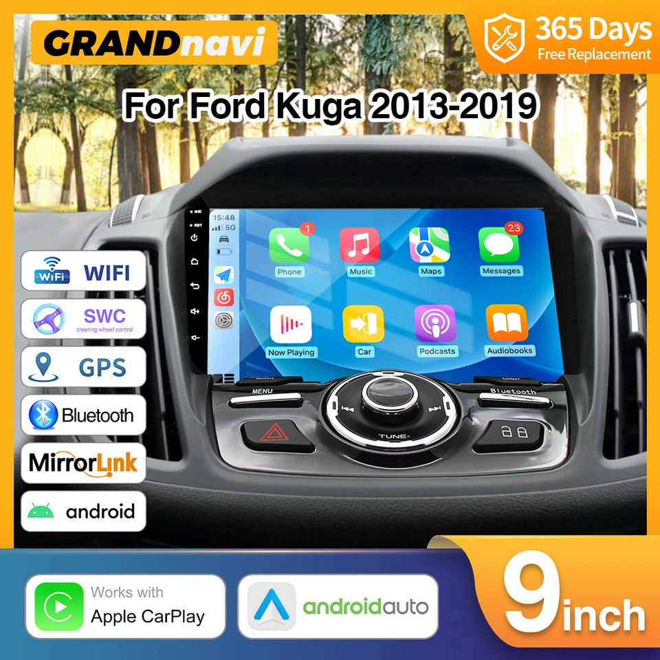 9" Android 13 for ford Kuga escape C max headunit radio GPS Navigation 2015-2020 - Image 1 of 1