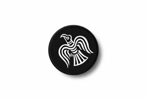 Parche insignia bordada borde impreso moral ciclista bandera cuervo odin viking r1 - Imagen 1 de 1