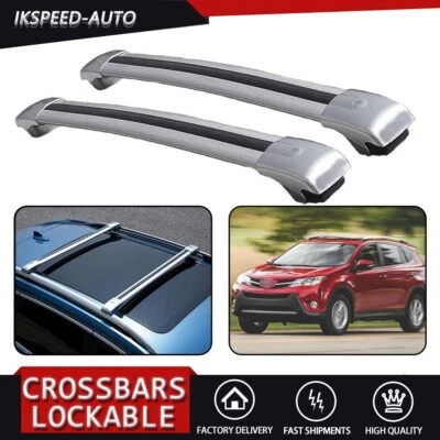 2 запираемых поперечных штанги багажник на крышу подходит для Toyota RAV4 2013-2017 2018 - Изображение 1 из 4